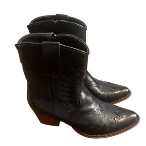 Black Western Cowboy Booties